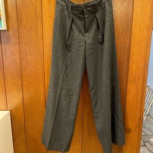 Wool trousers wide leg